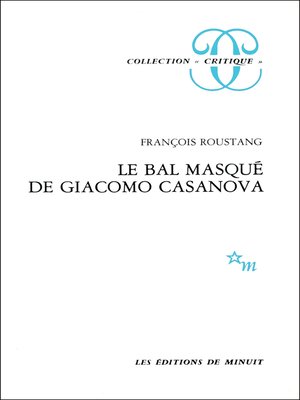 cover image of Le Bal masqué de Giacomo Casanova